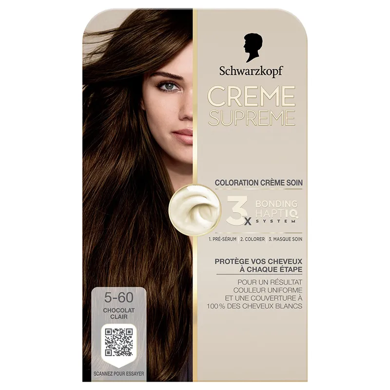 Coloration permanente Crème Supreme 5-60 Chocolat Clair - SCHWARZKOPF