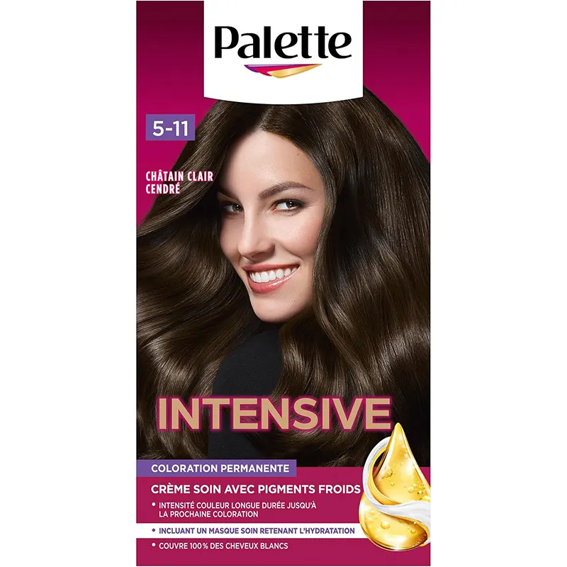Coloration permanente Palette Intensive 5.11 Châtain Clair Cendré - SCHWARZKOPF