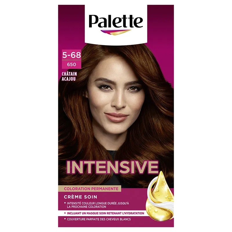 Coloration permanente Palette Intensive 650 Châtain Acajou - SCHWARZKOPF
