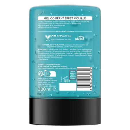 Gel coiffant Effet Mouillé Brillance Intense 300ml - TAFT