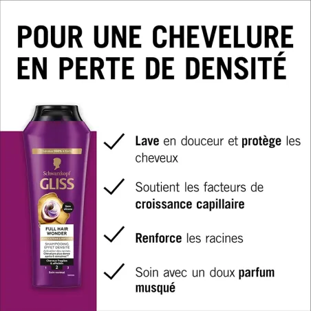 Shampoing soin Full Hair Wonder 250ml - GLISS