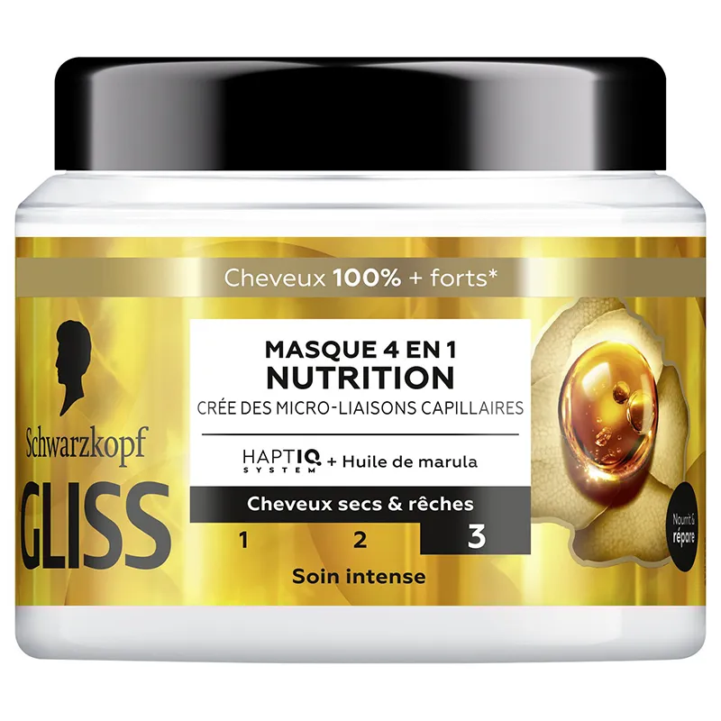 Masque 4en1 Nutrition Huile de Marula 400ml - GLISS