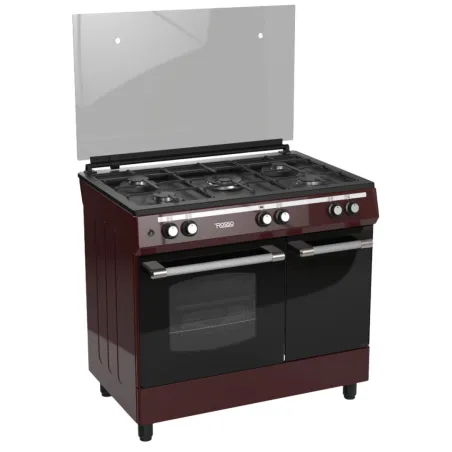 Cuisinière Gaz Butanette 5 feux 60x90cm Rouge - DEROSSO - DR-9060GW1-R