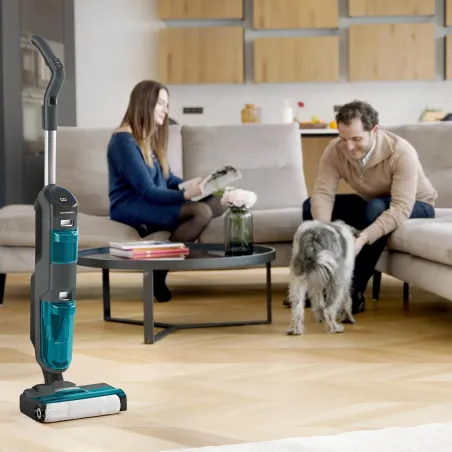 Aspirateur balai laveur Dual Expert 150W noir et bleu - SCHNEIDER - SCVCO23DBE