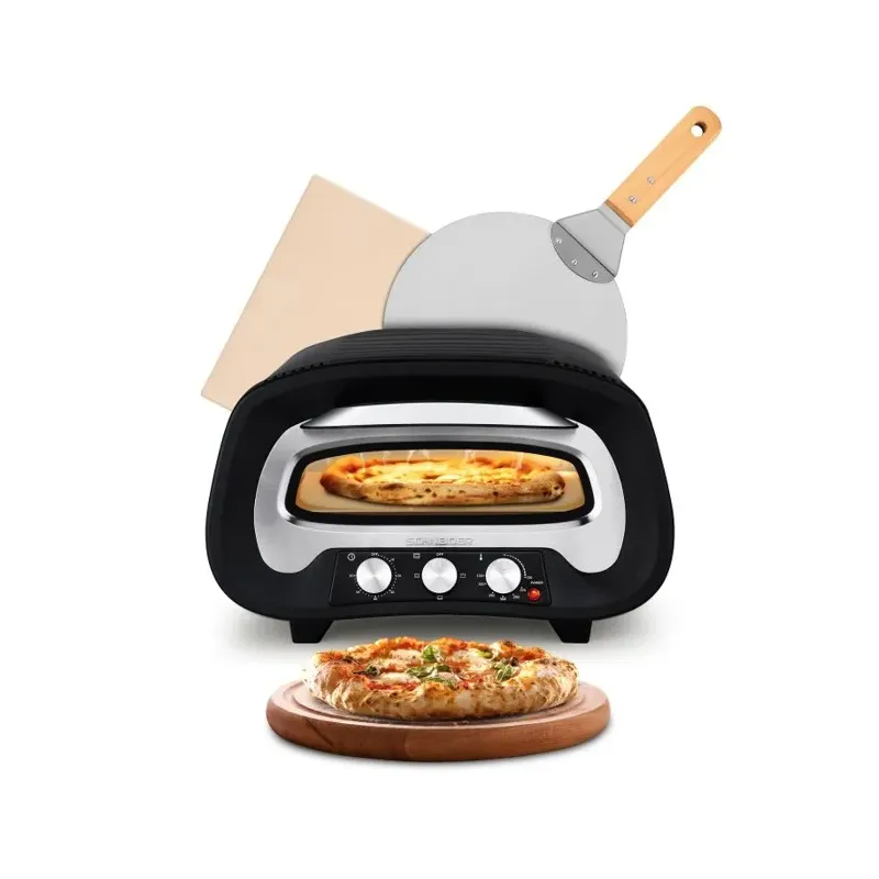 Four à pizza cuisson express 2200W noir - SCHNEIDER - PIERREDEFEUSERIEZBL