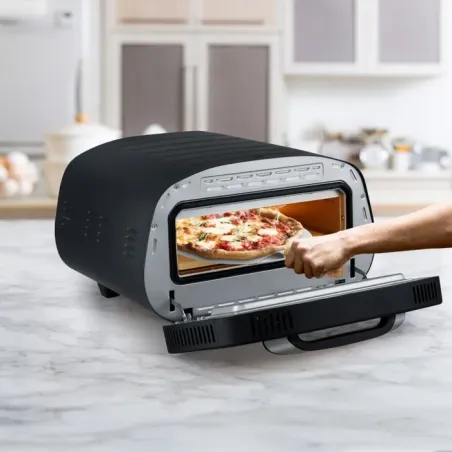 Four à pizza cuisson express 2200W noir - SCHNEIDER - PIERREDEFEUSERIEZBL