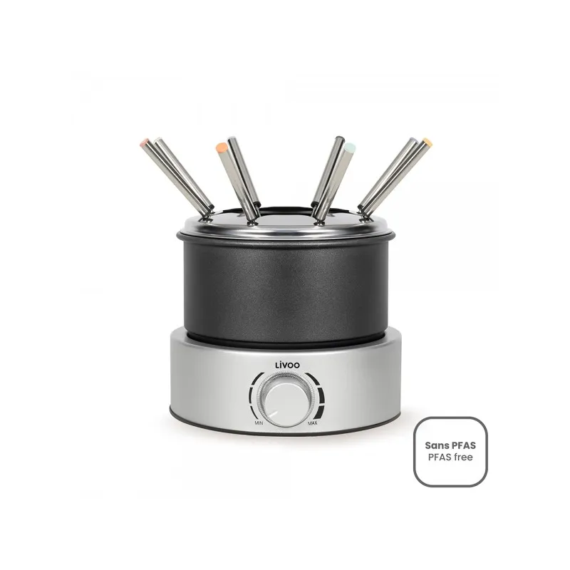 Appareil à fondue électrique 8 fourchettes 800W noir - LIVOO - DOC333