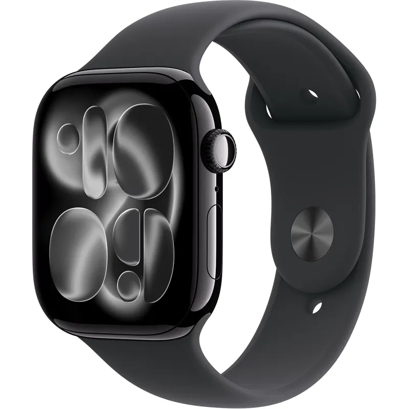 Apple Watch Series 11 GPS 46mm boitier en aluminium noir et bracelet sport noir S/M - APPLE - MEUW4ZR/A