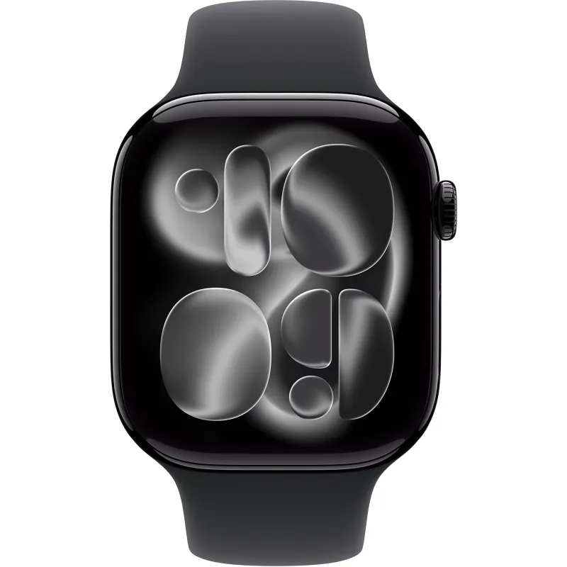 Apple Watch Series 11 GPS 46mm boitier en aluminium noir et bracelet sport noir S/M - APPLE - MEUW4ZR/A