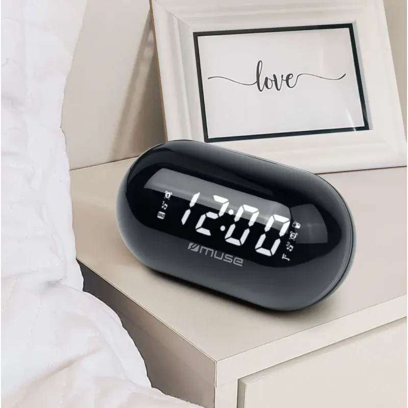 Radio-réveil noir - MUSE - M-15GL