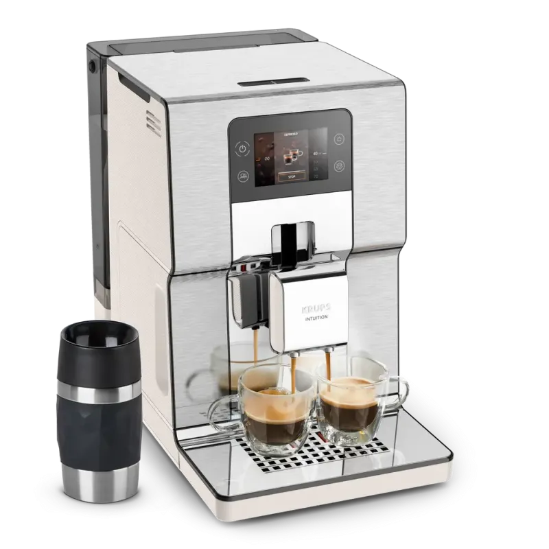 Machine à expresso avec broyeur Intuition Experience+ 1500W argenté - KRUPS - EA877A10