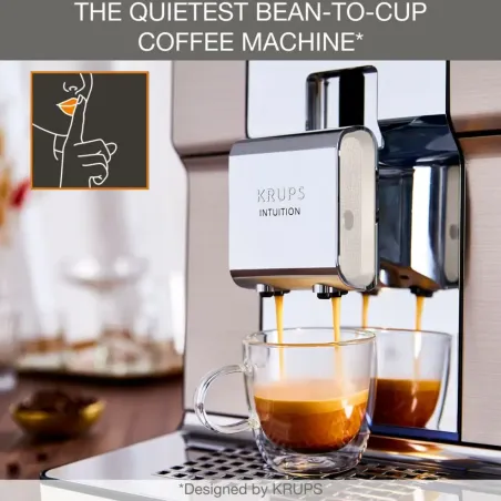 Machine à expresso avec broyeur Intuition Experience+ 1500W argenté - KRUPS - EA877A10