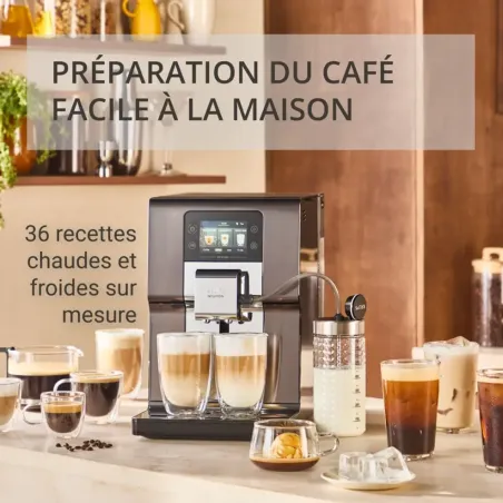 Machine à expresso avec broyeur Intuition Experience Hot&Cold 1550W gris - KRUPS - EA879NE0