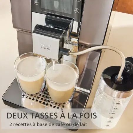Machine à expresso avec broyeur Intuition Experience Hot&Cold 1550W gris - KRUPS - EA879NE0
