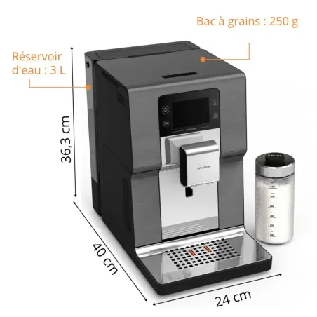 Machine à expresso avec broyeur Intuition Experience Hot&Cold 1550W gris - KRUPS - EA879NE0