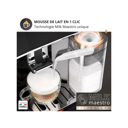Machine à expresson avec broyeur Sensation Lait 1450W noir - KRUPS - EA912HF1