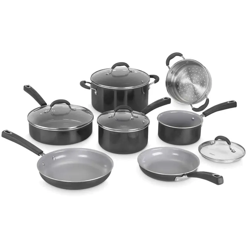 Batterie de cuisine 11 pièces noir - CUISINART - 54C11BKEU