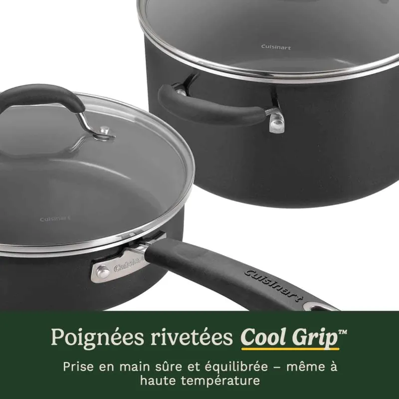Batterie de cuisine 11 pièces noir - CUISINART - 54C11BKEU
