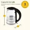 Bouilloire en verre 1,5L 3000W - CUISINART - GK15E