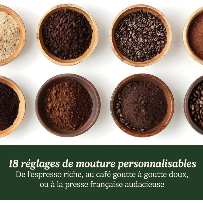 Moulin à café électrique 18 réglages de mouture, argenté - CUISINART - DBM8V2E