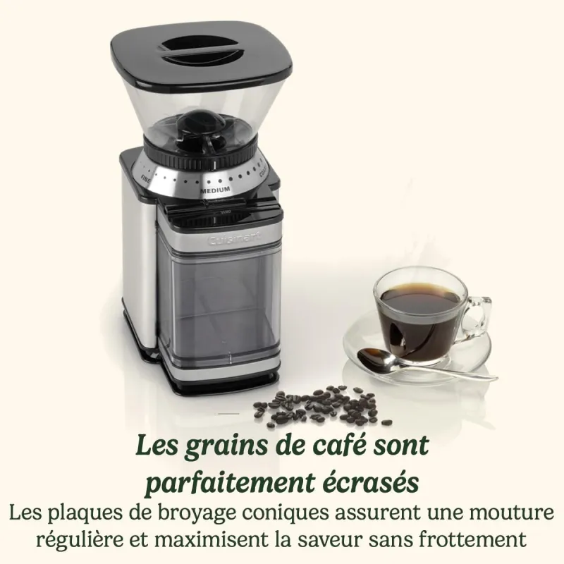 Moulin à café électrique 18 réglages de mouture, argenté - CUISINART - DBM8V2E