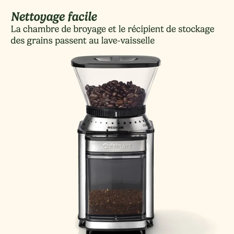 Moulin à café électrique 18 réglages de mouture, argenté - CUISINART - DBM8V2E