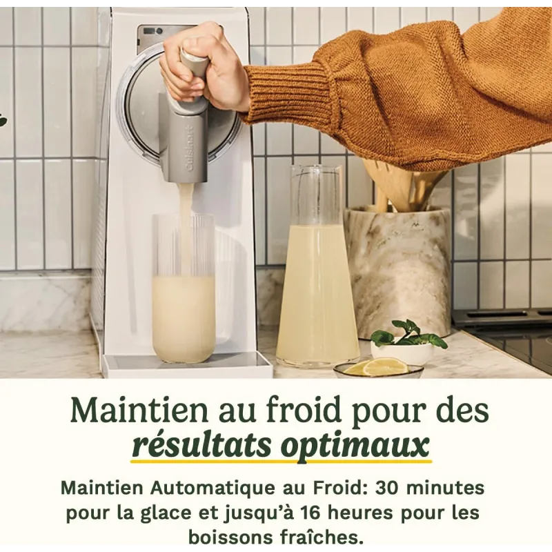 Machine à sorbets et boissons 6-en-1 Frost Fusion blanc - CUISINART - ICE201E