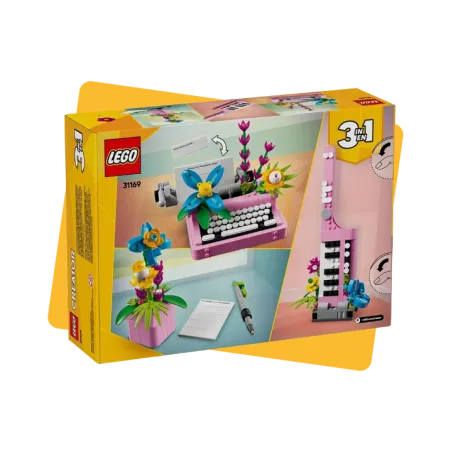 La machine à écrire avec des fleurs LEGO - Dès 8 ans