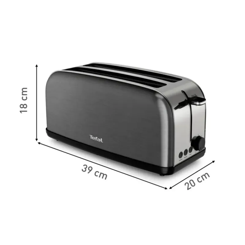 Grille-pain 2 fentes 1400W noir - TEFAL - TL520810