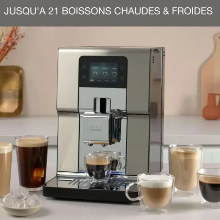 Machine à expresso avec broyeur Intuition Experience + 1500W argenté - KRUPS - YY5058FD