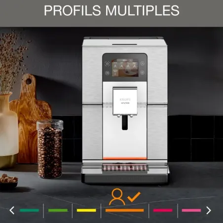 Machine à expresso avec broyeur Intuition Experience + 1500W argenté - KRUPS - YY5058FD