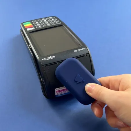 Porte monnaie électronique sans contact Pop bleu marine - MONEY WALKIE