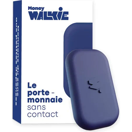 Porte monnaie électronique sans contact Pop bleu marine - MONEY WALKIE