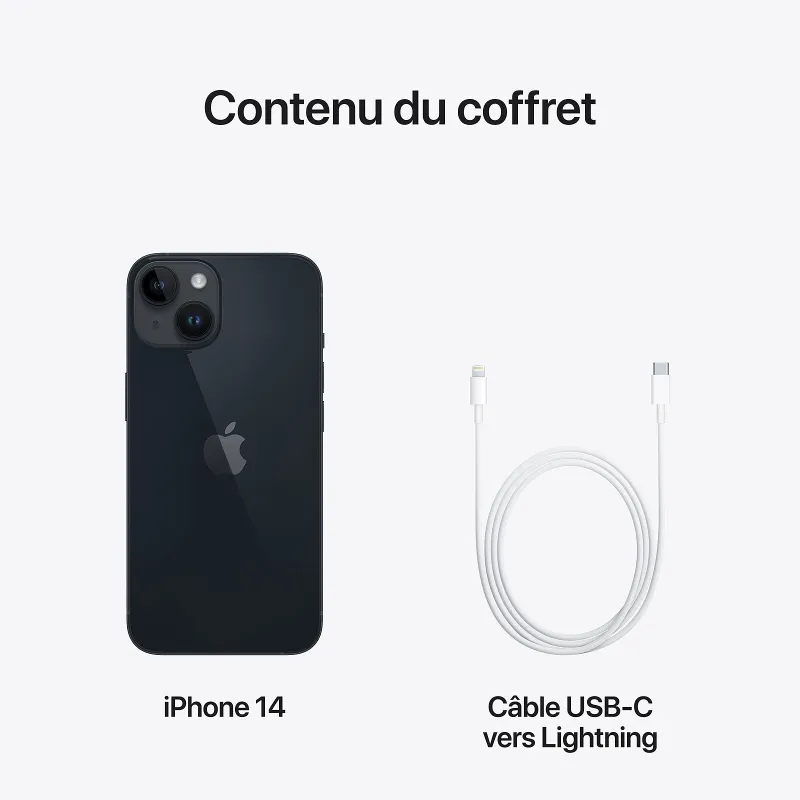 iPhone 14 128Go minuit reconditionné - APPLE - RPIPH14128RECBBK2