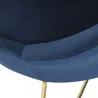 Hipop - Fauteuil bleu et pieds en acier doré - MAISONS DU MONDE
