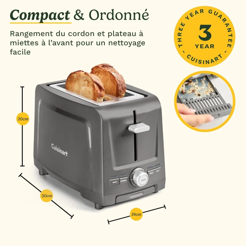 Grille-pain 2 fentes Core Collection noir - CUISINART - CPT1200E