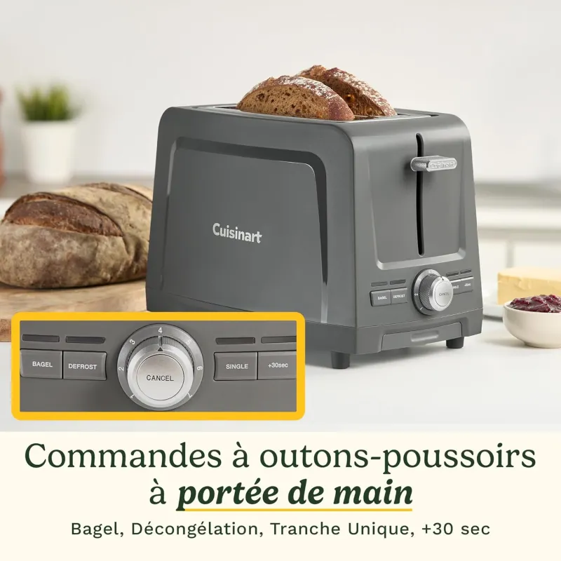 Grille-pain 2 fentes Core Collection noir - CUISINART - CPT1200E