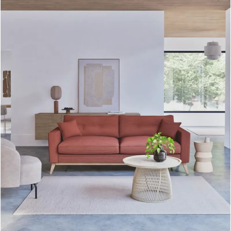 Brooke - Canapé convertible style scandinave 3 places écureuil - MAISONS DU MONDE