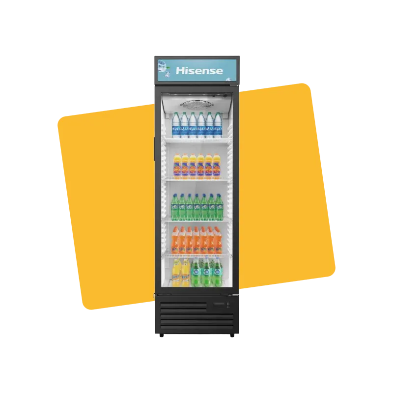 Réfrigérateur vitrine 1 porte 343L noir - HISENSE - CPC381N7ABD