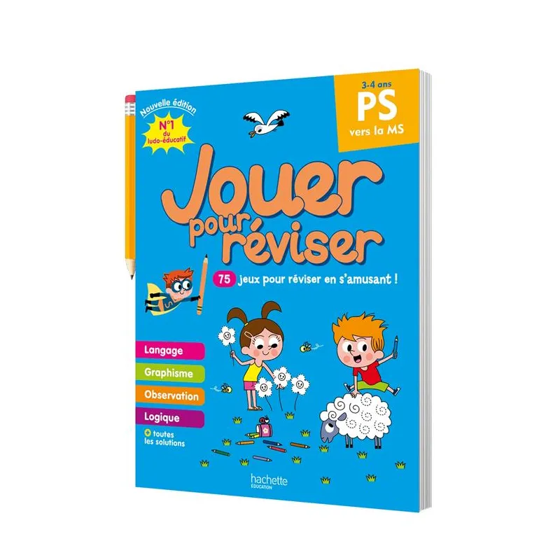 Jouer pour réviser ; De la PS à la MS ; Cahier de vacances - Elise Garcette - Hachette Education - Grand format - ravate.com lib