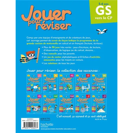 Jouer pour réviser : Cahier de vacances ; De la GS au CP - Thérèse Bonté, Patrick Morize - Hachette Education - Grand format - r