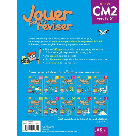 Jouer pour réviser : du CM2 vers la 6e - Collectif, Patrick Morize - Hachette Education - Grand format - ravate.com librairie re