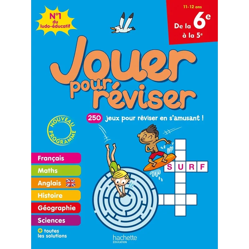 Jouer pour réviser : de la 6e à la 5e - Loïc Méhée - Hachette Education - Grand format - ravate.com librairie reunion