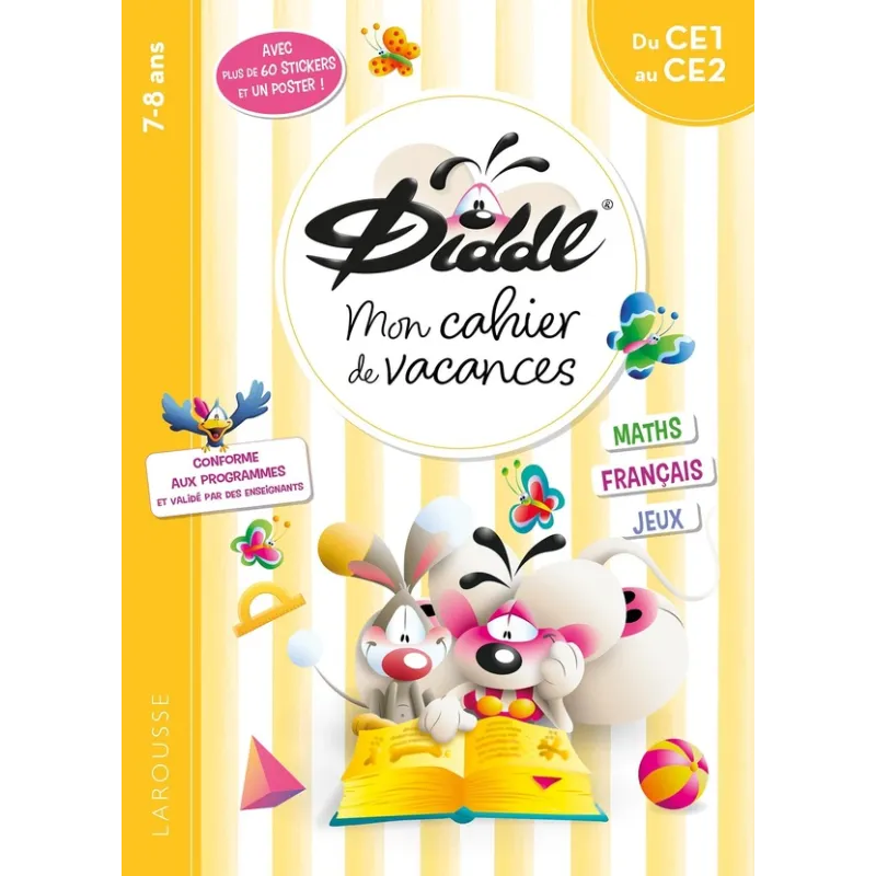 Mon cahier de vacances Diddl ; Du CE1 au CE2 - Aurore Meyer - Larousse - Grand format - ravate.com librairie reunion