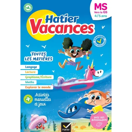 Hatier vacances : Toutes les matières MS vers GS