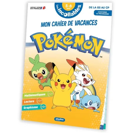 Les incollables : Pokémon mon cahier de vacances de la GS au CP (édition 2021)
