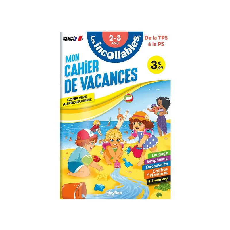 Les incollables : mon cahier de vacances ; de la TPS à la PS - Collectif - Éditions playBac - Grand format - ravate.com librairi