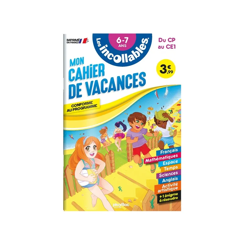 Les incollables : mon cahier de vacances ; du CP au CE1 - Collectif - Éditions playBac - Grand format - ravate.com librairie reu