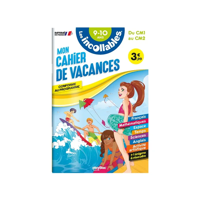 Les incollables : mon cahier de vacances ; du CM1 au CM2 - Collectif - Éditions playBac - Grand format - ravate.com librairie re