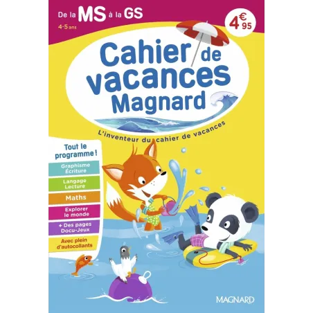 Cahier de vacances : De la MS vers la GS 4-5 ans : Magnard, l'inventeur du cahier de vacances (édition 2026)